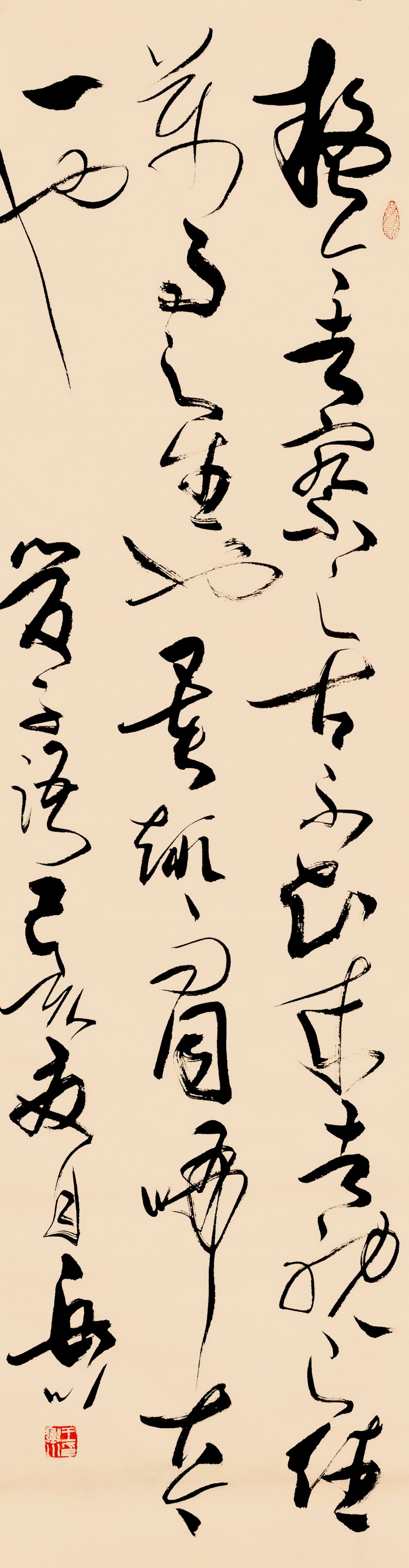 管仲 《管子》句，136x36cm.2019